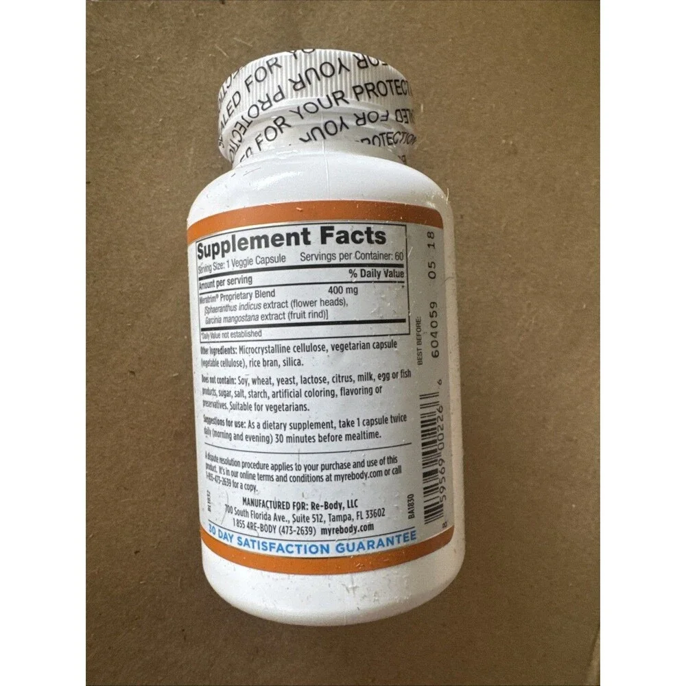 RE BODY MERATRIM  Fruit & Flowers Slimming-60 Count-see Listing